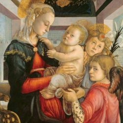 Madonna and child with two angels